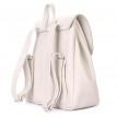 Женский кожаный рюкзак на завязках Poolparty Paris (бежевый)