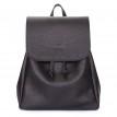 Жіночий шкіряний рюкзак на зав'язках Poolparty Paris (чорний)