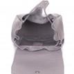 Женский кожаный рюкзак на завязках Poolparty Paris (серый)