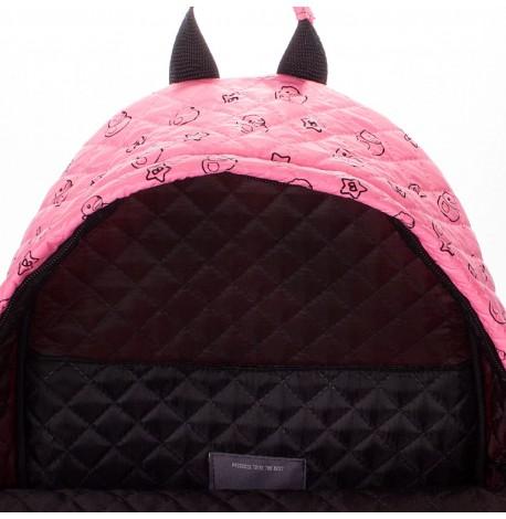 Женский стеганый болоньевый рюкзак с уточками The One Ducks (розовый)
