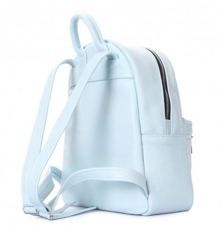 Жіночий шкіряний рюкзак Poolparty XS (блакитний)