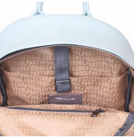 Жіночий шкіряний рюкзак Poolparty XS (блакитний)