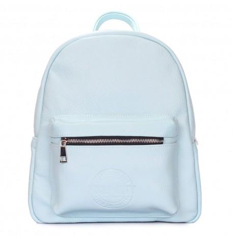 Жіночий шкіряний рюкзак Poolparty XS (блакитний)