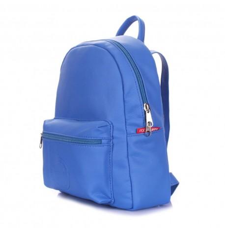 Женский рюкзак Poolparty XS (синий) искусственная кожа