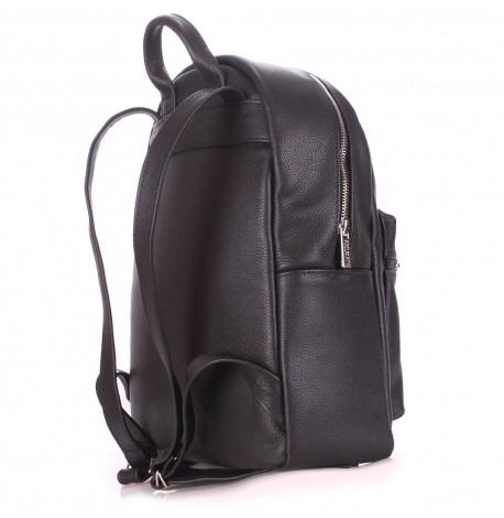 Женский кожаный рюкзак Poolparty XS (черный)