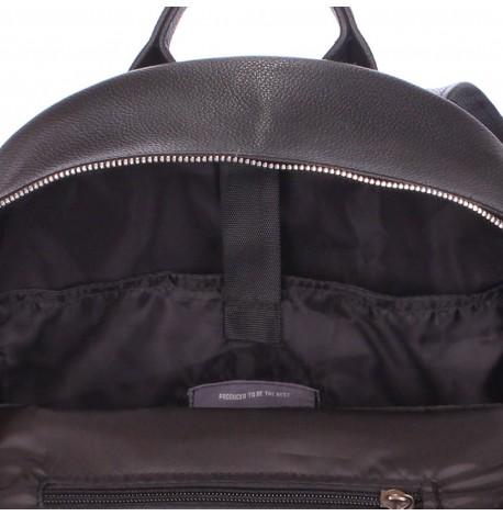 Женский кожаный рюкзак Poolparty XS (черный)