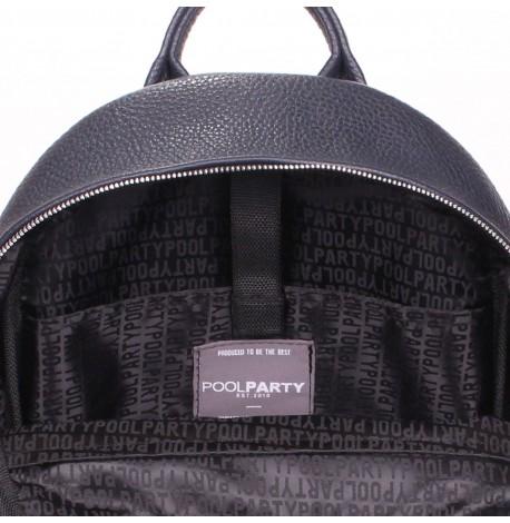 Жіночий шкіряний рюкзак Poolparty XS (синій)