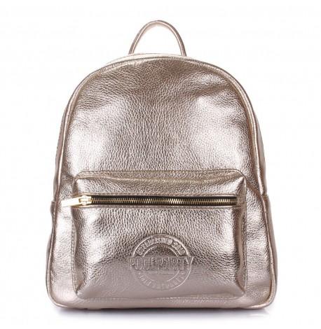Жіночий шкіряний рюкзак Poolparty XS (золотистий)