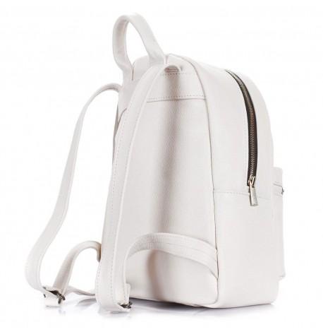 Жіночий шкіряний рюкзак Poolparty XS (білий)