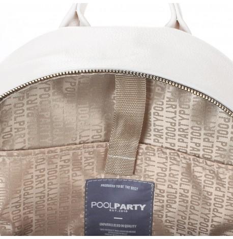 Жіночий шкіряний рюкзак Poolparty XS (білий)