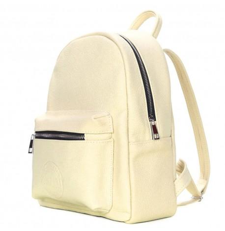 Женский кожаный рюкзак Poolparty XS (желтый)