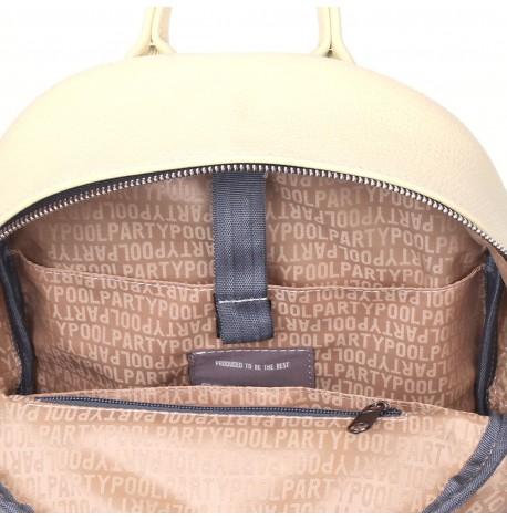 Женский кожаный рюкзак Poolparty XS (желтый)