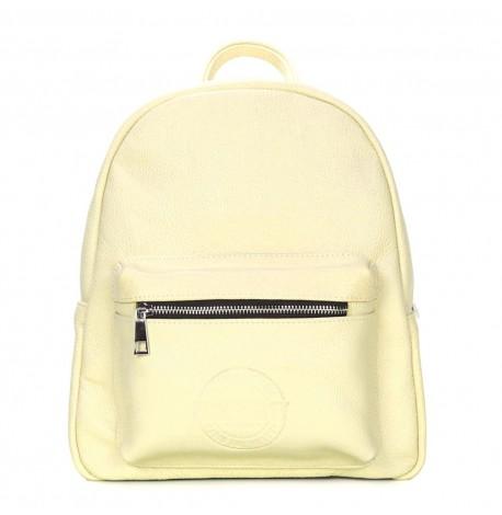 Женский кожаный рюкзак Poolparty XS (желтый)