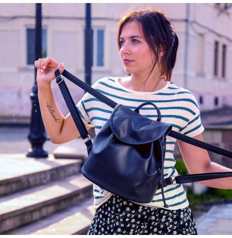 Рюкзак жіночий шкірозамінник Mod MINI (темно-синій)