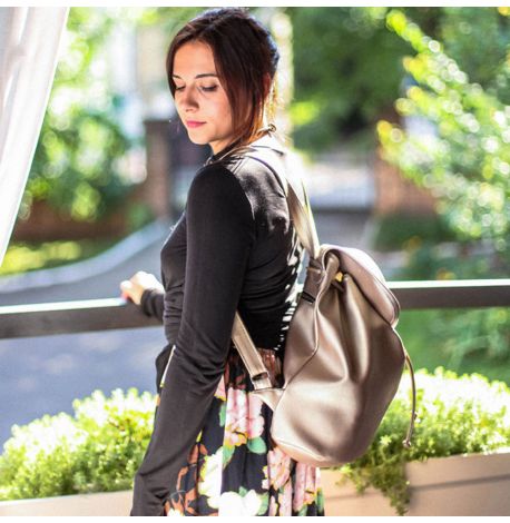 Рюкзак женский кожзам Mod MAXI (золотой)