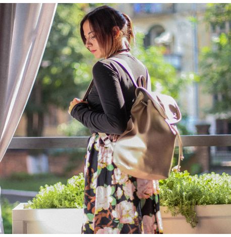 Рюкзак женский кожзам Mod MAXI (золотой)