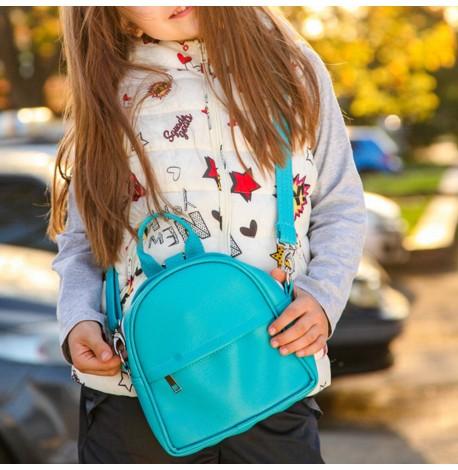 Маленький рюкзак-сумка Rainbow (блакитний)