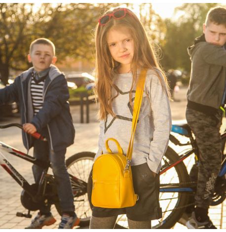 Маленький рюкзак-сумка Rainbow жовтий