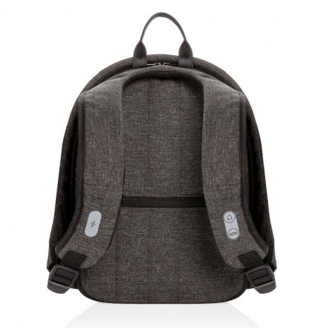 Женский рюкзак антивор с тревожной кнопкой XD Design Bobby Cathy Black (серый-черный)