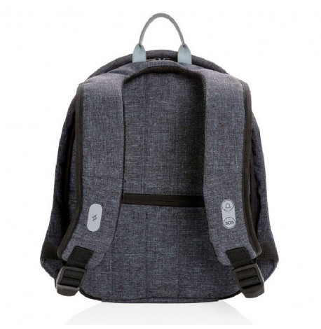 Жіночий рюкзак антизлодій із тривожною кнопкою XD Design Bobby Cathy Black (сірий-блакитний)