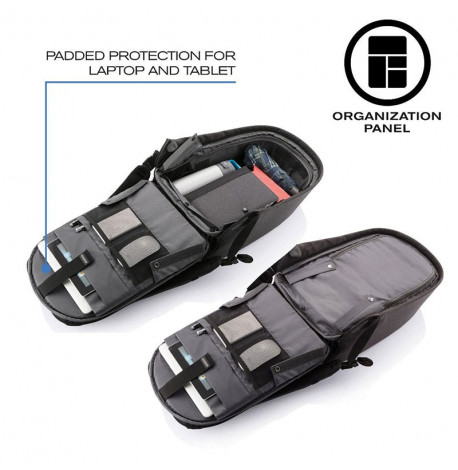 Міський рюкзак антизлодій XD Design Bobby Pro Grey (сірий-чорний)