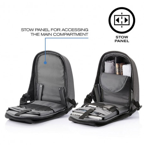 Міський рюкзак антизлодій XD Design Bobby Pro Grey (сірий-чорний)