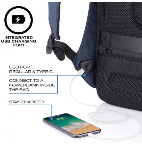 Городской рюкзак антивор XD Design Bobby Pro Blue (синий)