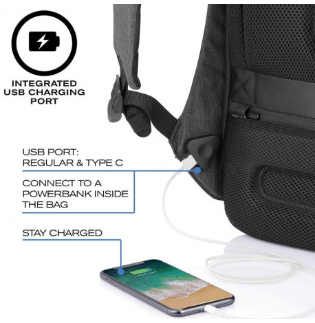 Городской рюкзак антивор XD Design Bobby Tech Black (черный)