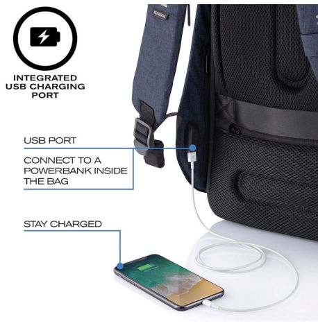 Міський рюкзак антизлодій XD Design Bobby Hero Navy (темно-синій)