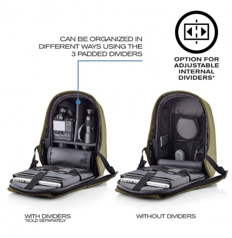 Міський рюкзак антизлодій XD Design Bobby Hero Green (зелений)