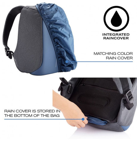 Городской рюкзак антивор XD Design Bobby Compact Diver Blue (синий-черный)