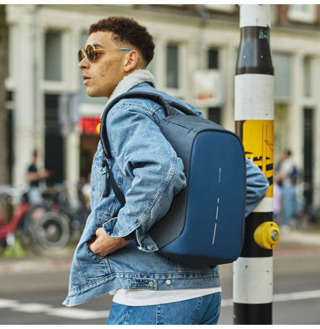 Городской рюкзак антивор XD Design Bobby Compact Diver Blue (синий-черный)