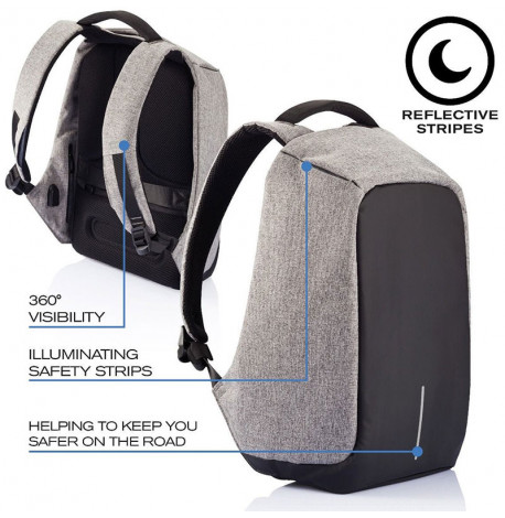 Міський рюкзак антизлодій XD Design Bobby (сірий-чорний)