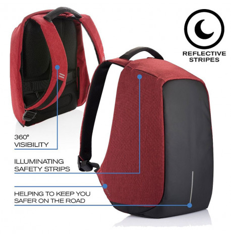 Міський рюкзак антизлодій XD Design Bobby (бордовий-чорний)