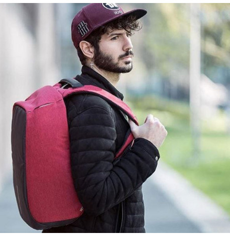 Міський рюкзак антизлодій XD Design Bobby (бордовий-чорний)