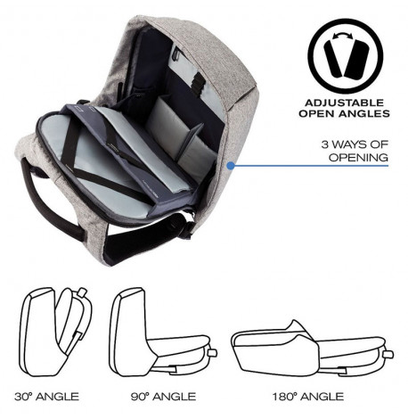 Міський рюкзак антизлодій XD Design Bobby XL (сірий-чорний)