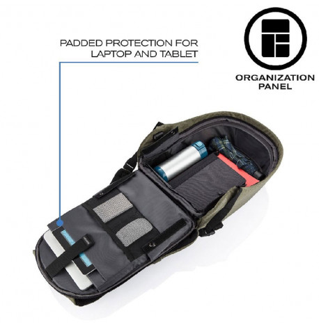 Міський рюкзак антизлодій XD Design Bobby Hero Small Green (зелений)