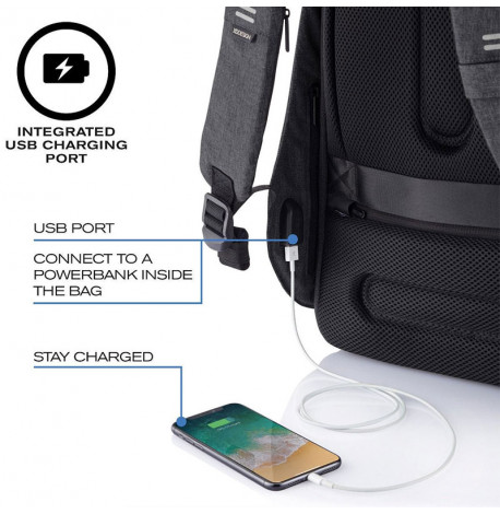 Міський рюкзак антизлодій XD Design Bobby Hero XL Black (чорний)