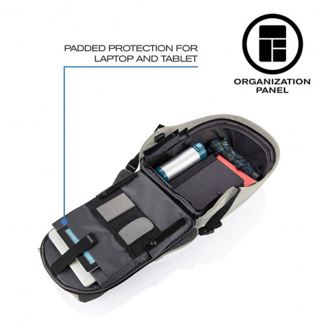 Городской рюкзак антивор XD Design Bobby Hero Spring Light Grey (светло-серый)