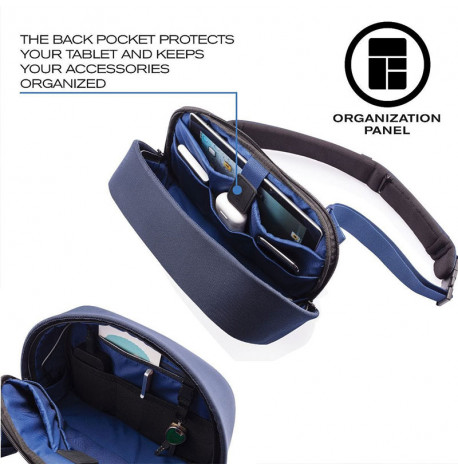 Рюкзак антизлодій на одній лямці XD Design Bobby Sling Navy (темно-синій)