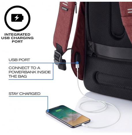 Міський рюкзак антизлодій XD Design Bobby Hero Small Red (червоний)