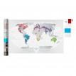 Прозора скретч-карта світу Travel Map AIR World (англійська мова) у тубусі