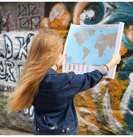 Скретч-карта світу з прапорами Discovery Map World Flags (англійська мова) в тубусі