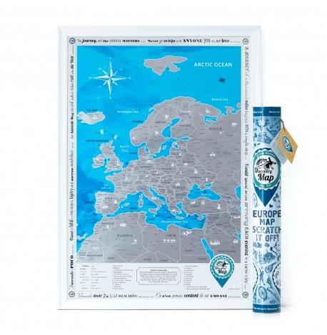 Скретч-карта Европы Discovery Map Europe (английский язык) в тубусе