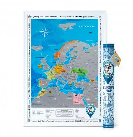 Скретч-карта Европы Discovery Map Europe (английский язык) в тубусе