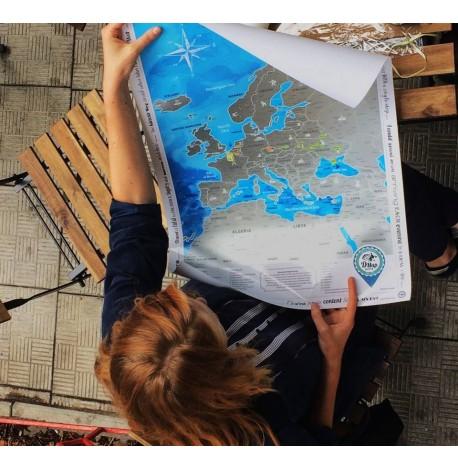 Скретч-карта Европы Discovery Map Europe (английский язык) в тубусе