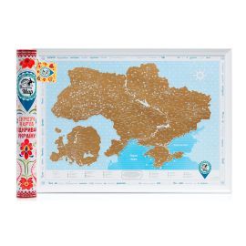 Скретч-карта "Відкривай Україну" 68х48 (українська мова) в тубусі