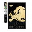 Чорна скретч-карта Європи Travel Map Black Europe (англійська мова) в тубусі