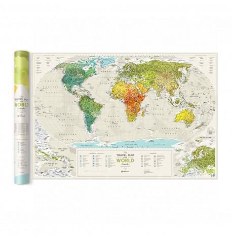 Скретч-карта світу Travel Map Geography World (англійська мова) в тубусі 