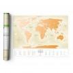 Скретч-карта світу Travel Map Gold (російська мова) в тубусі